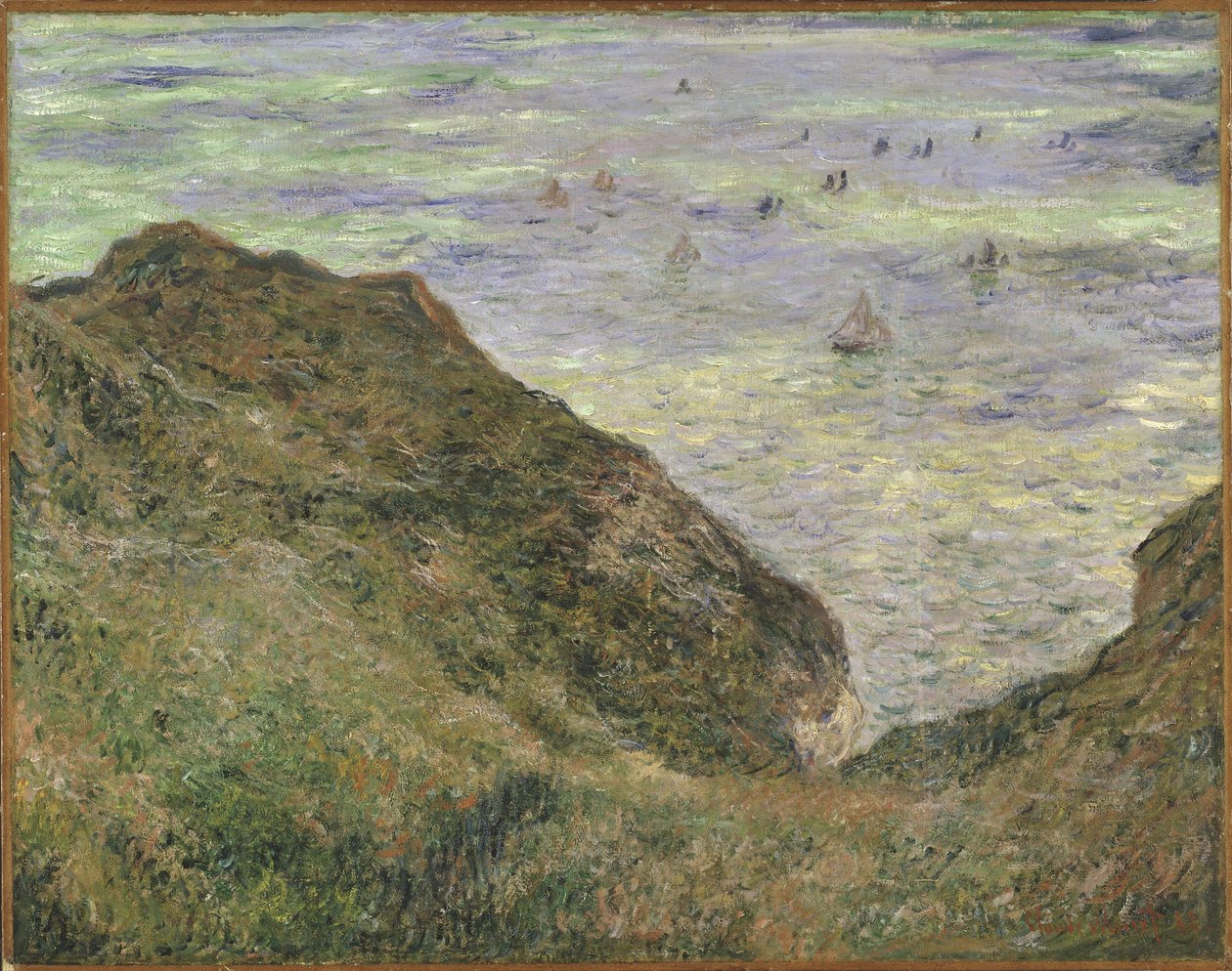 På klippan vid Pourville - På klippan vid Pourville - Monet, Claude (1840-1926) - 1882 - Olja på duk - 64x82 - Nationalmuseum Stockholm av Claude Monet