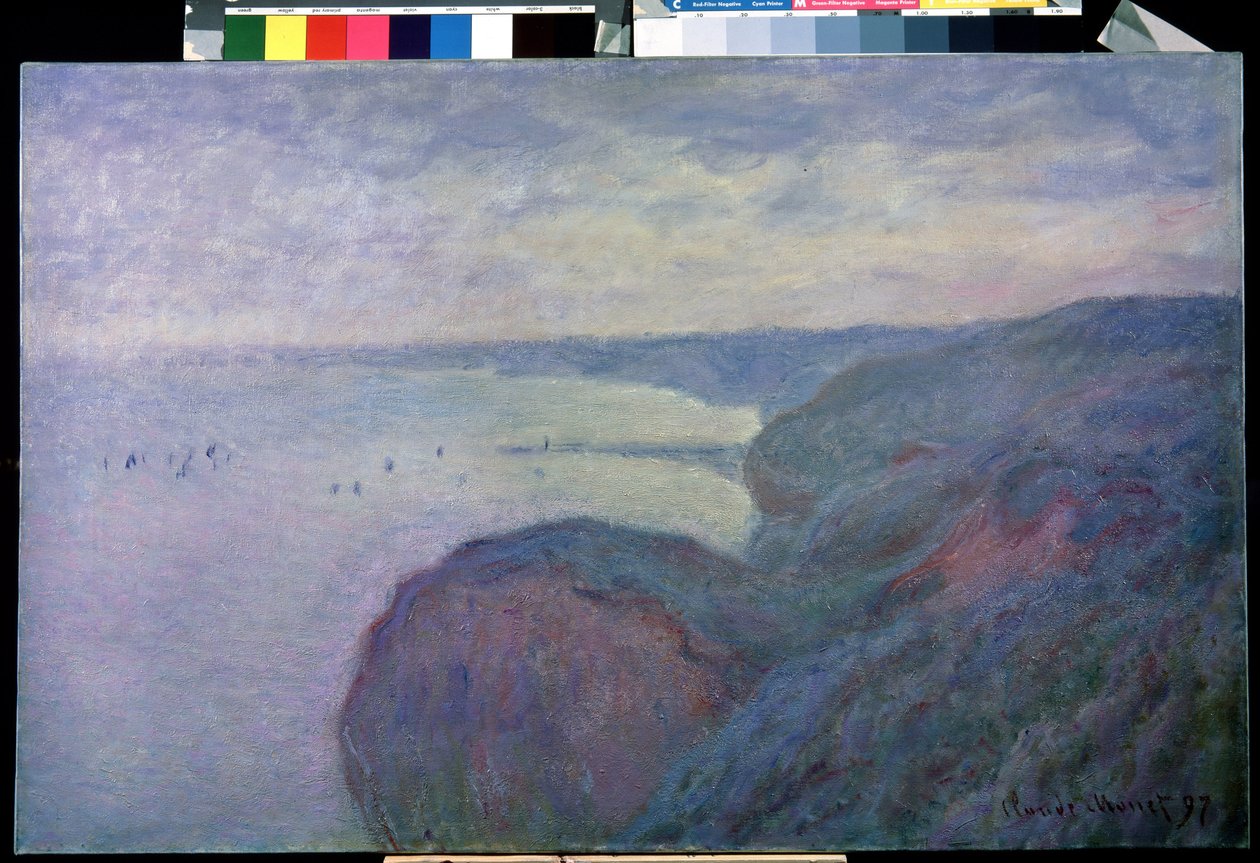 På klippan nära Dieppe. Målning av Claude Monet (1840-1926) av Claude Monet