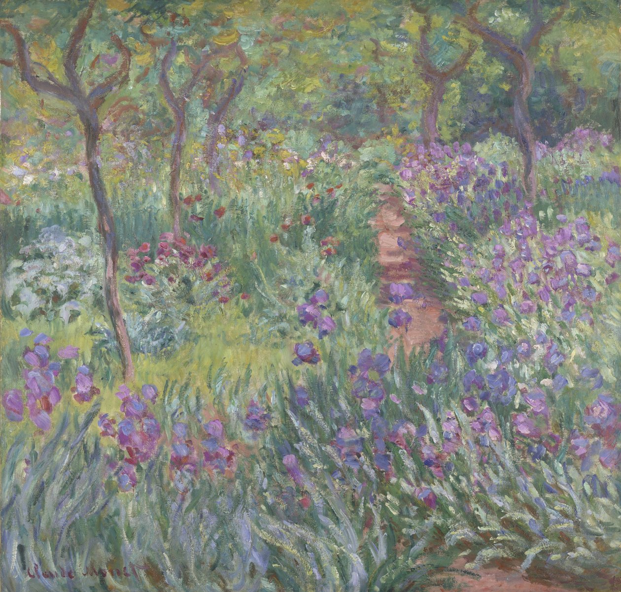 Konstnärens trädgård i Giverny av Claude Monet