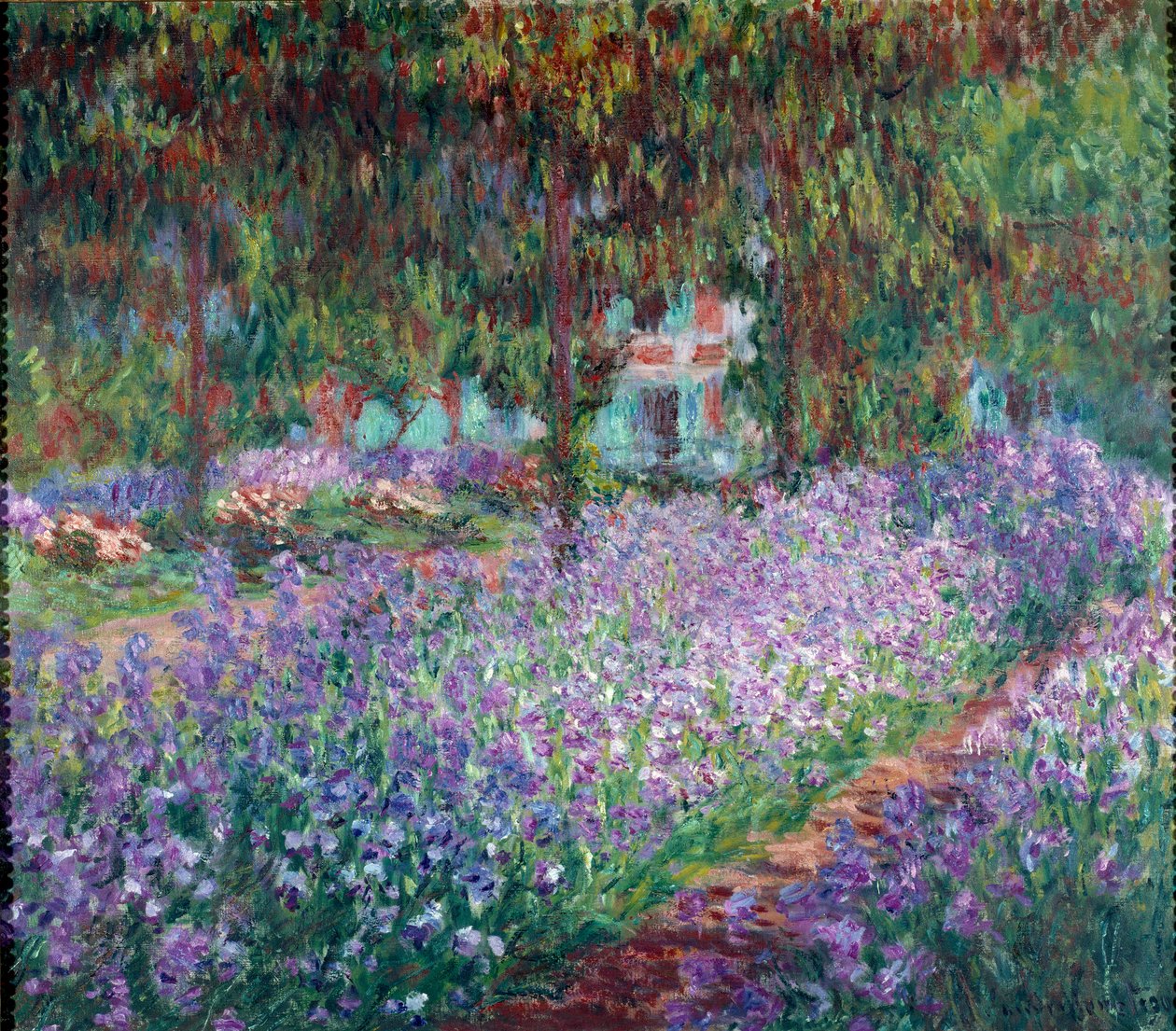 Konstnärens trädgård i Giverny av Claude Monet