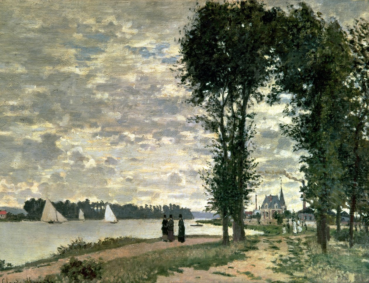Seinestranden i Argenteuil, 1872 av Claude Monet