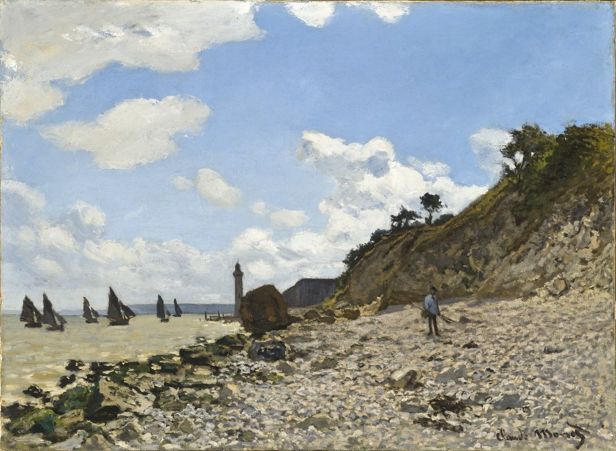 The Beach at Honfleur, 1864-1866 av Claude Monet