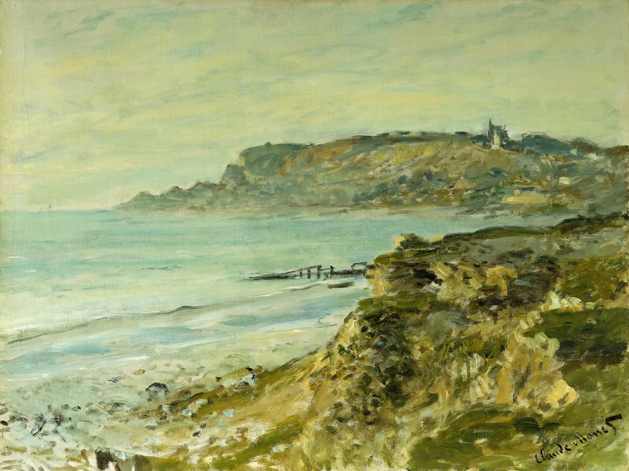 Klipporna vid Sainte-Adresse; The Cliff of Saint Address, 1873 av Claude Monet
