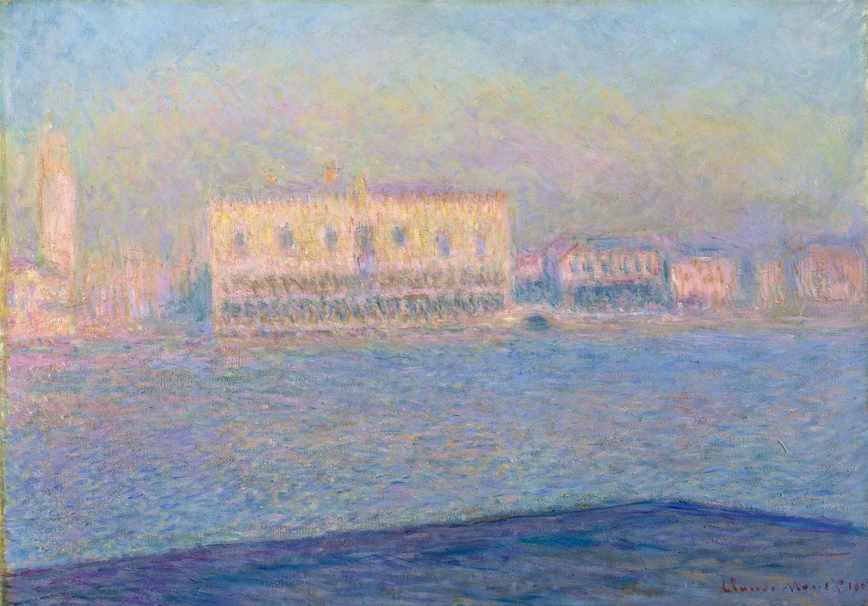Dogespalatset sett från San Giorgio Maggiore, 1908 av Claude Monet