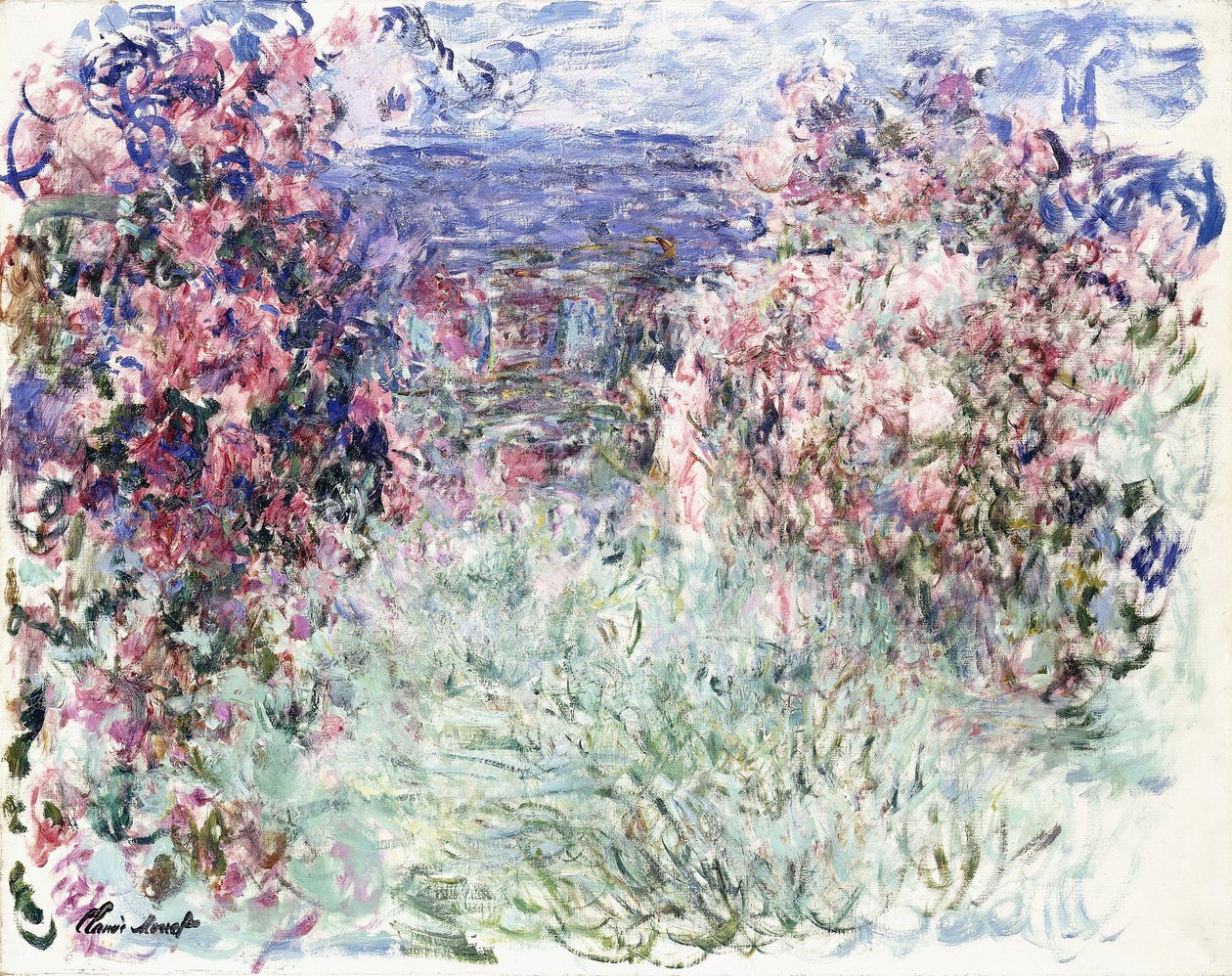 Huset bland rosorna, 1925 av Claude Monet