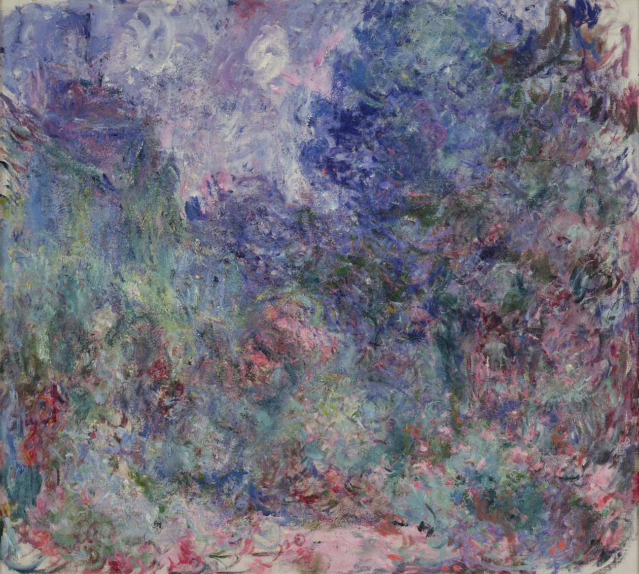 Huset i Giverny sett från rosenträdgården, 1922-24 av Claude Monet