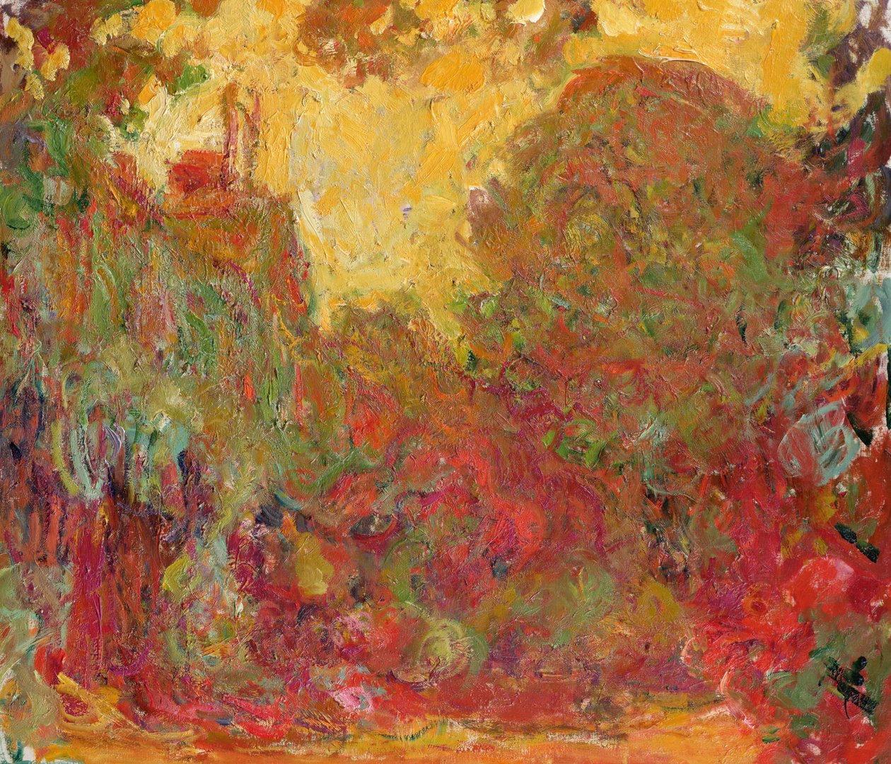 Huset sett från Rosenträdgården, 1922-24 av Claude Monet