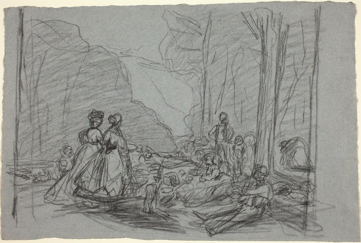 Lunchen på gräset, ca. 1865. av Claude Monet