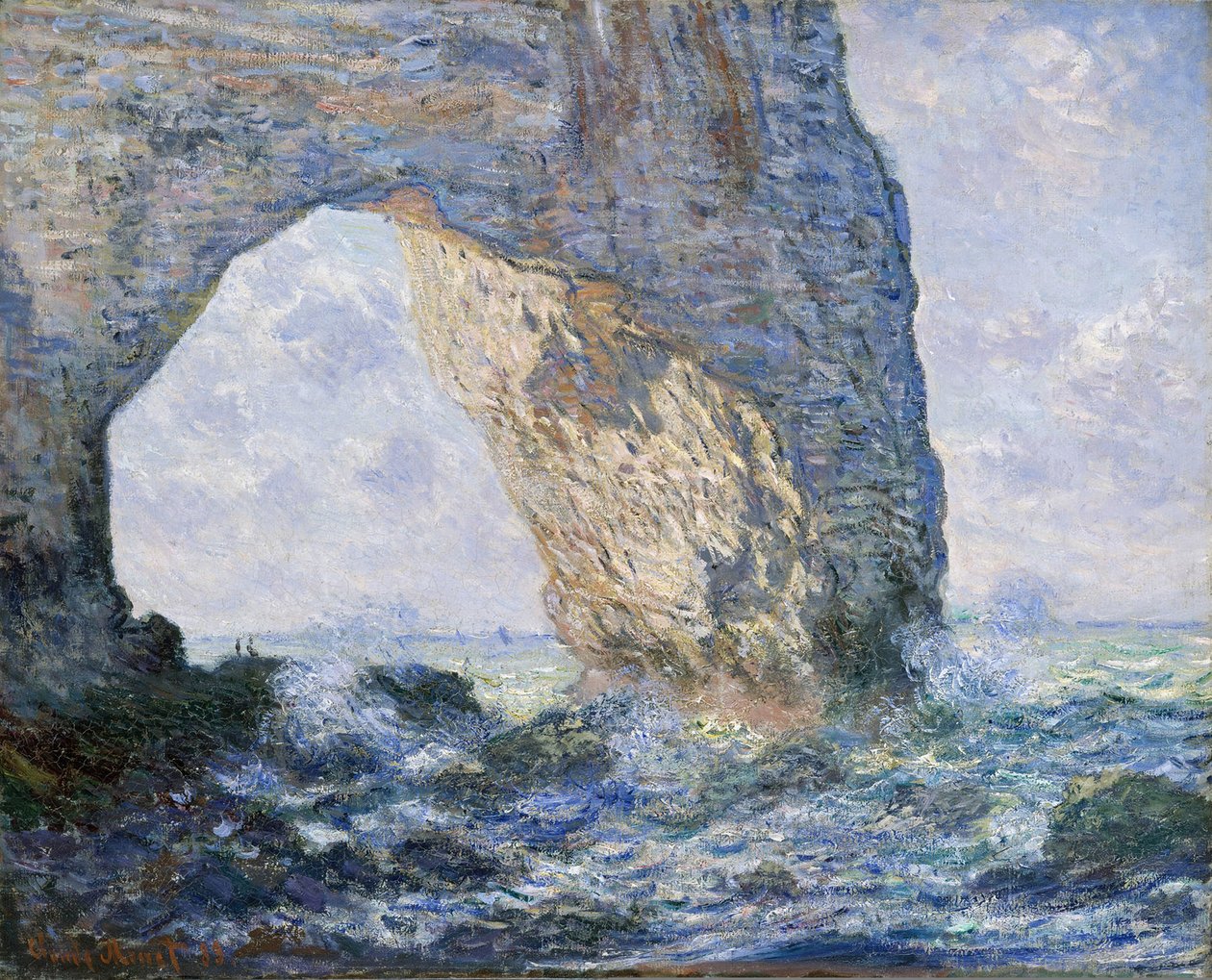 Manneporten (Étretat), 1883 av Claude Monet