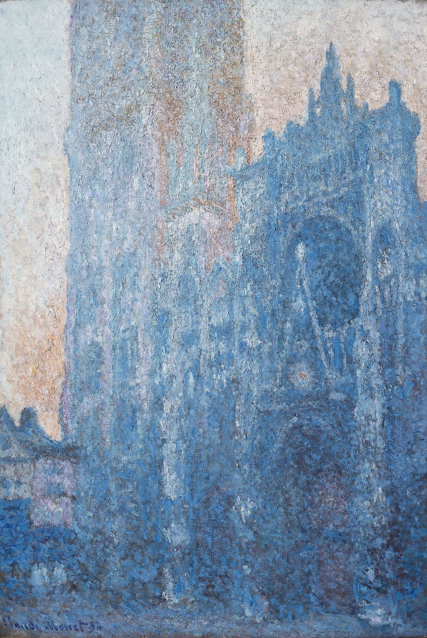 Portalen till Rouen-katedralen i morgonljus, 1894 av Claude Monet