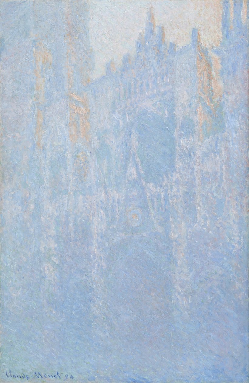 Rouen-katedralen, portalen, morgondimma, 1894 av Claude Monet