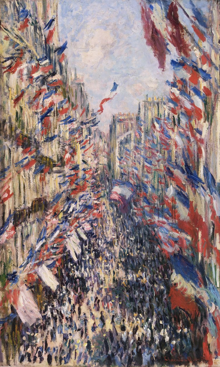 The Rue Montorgueil in Paris av Claude Monet