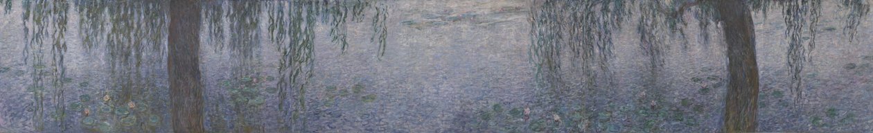 Näckrosorna - Klar morgon med pilar, 1914-1926 av Claude Monet