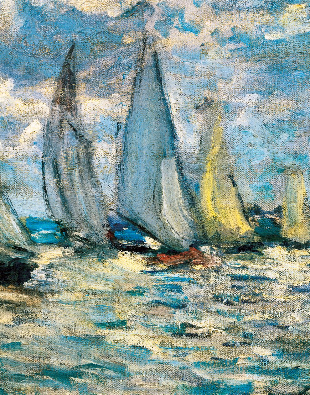 Båtarna eller regattan i Argenteuil (detalj) runt 1874 av Claude Monet