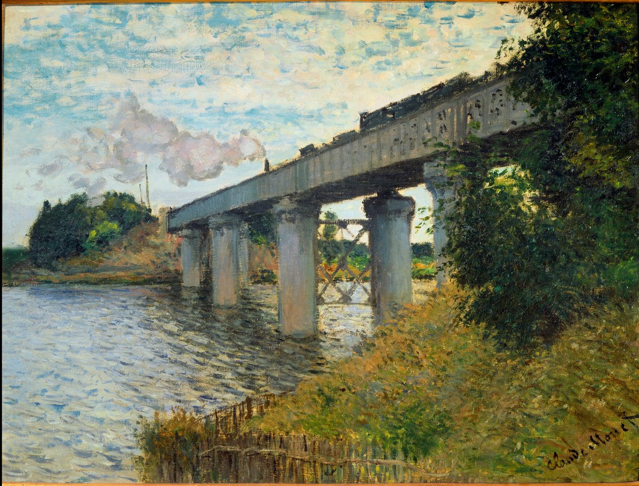 Järnvägsbron vid Argenteuil av Claude Monet