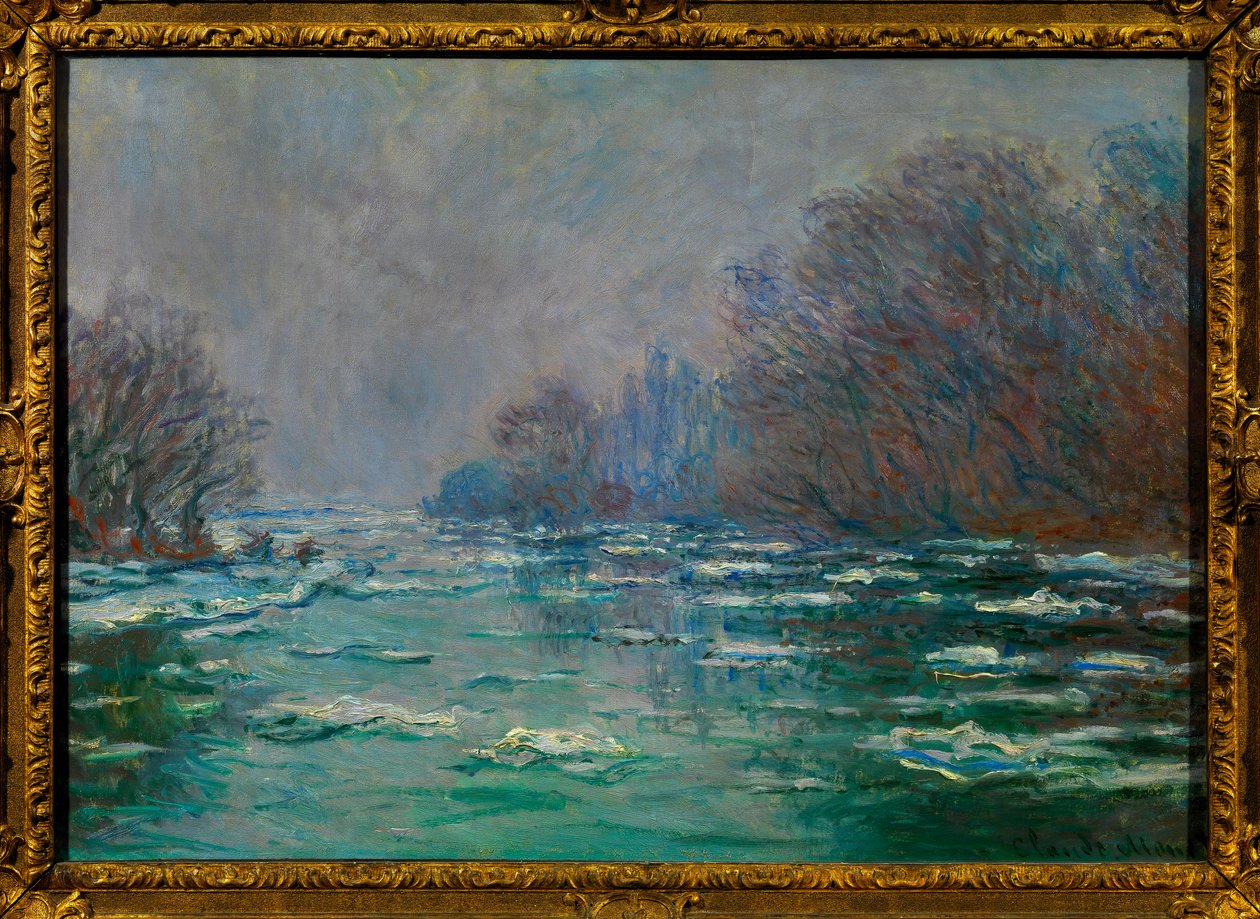 Debatten nära Vetheuil Målning av Claude Monet (1840-1926) ca 1880 Dim 0,65 x 0,93 m Paris musee du Louvren Obligatoriskt omnämnande: Donation Helene et Victor Lyon av Claude Monet