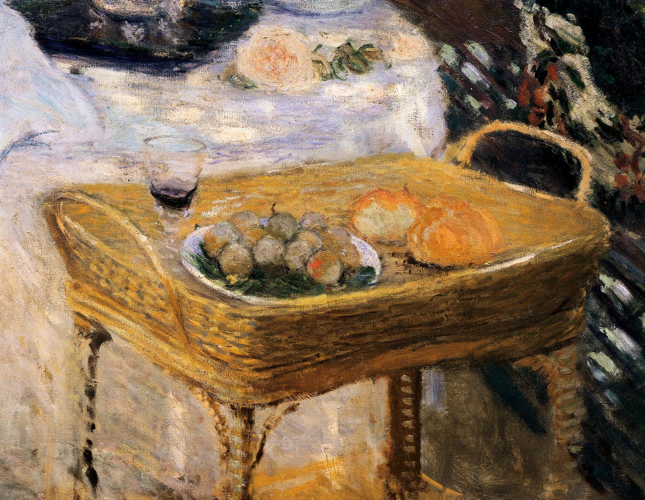 Lunchen, dekorativ panel som visar trädgården Monet i Argenteuil 9detail) av Claude Monet
