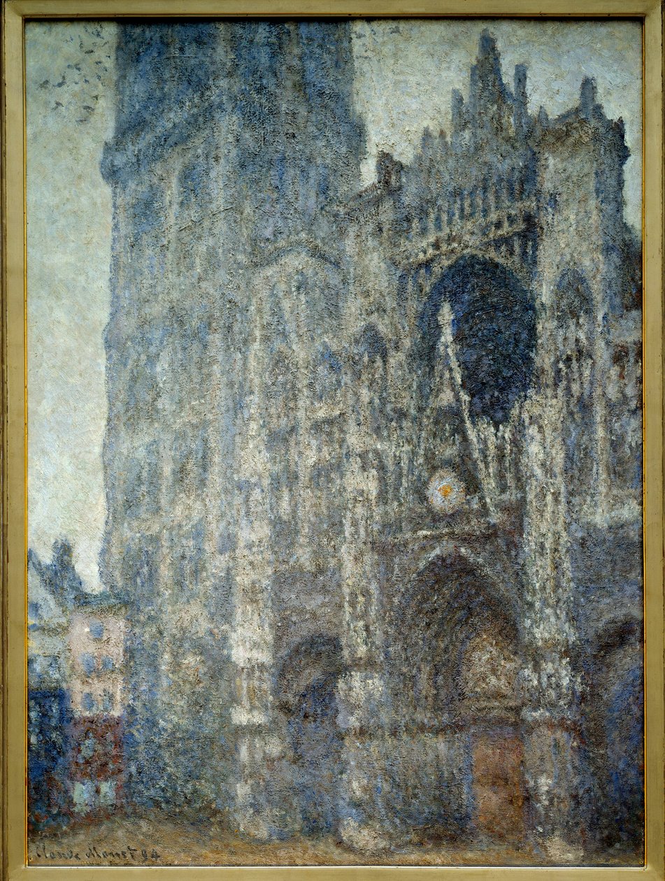 Portalen till katedralen de Rouen; grått väder. Målning av Claude Monet (1840-1926) av Claude Monet