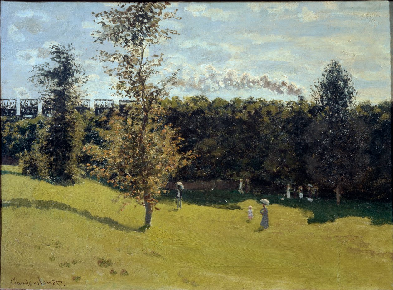 Tåg på landsbygden, ca 1870 (olja på duk) av Claude Monet