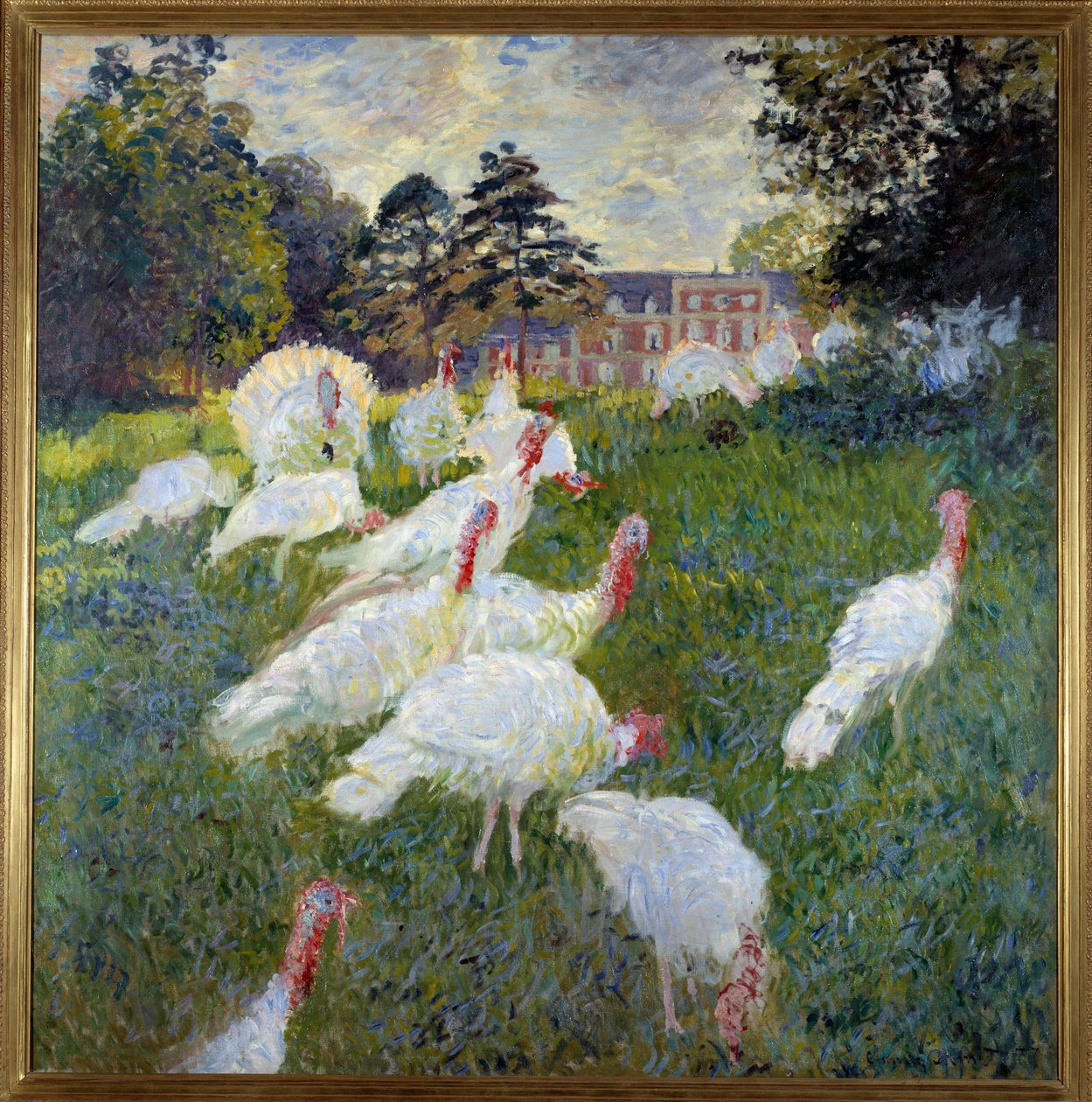 Kalkoner (Utsikt över slottet Rottembourg i Montgeron) Målning av Claude Monet (1840-1926) 1877 Sön. 1,74x1,72 m Paris, Musee d