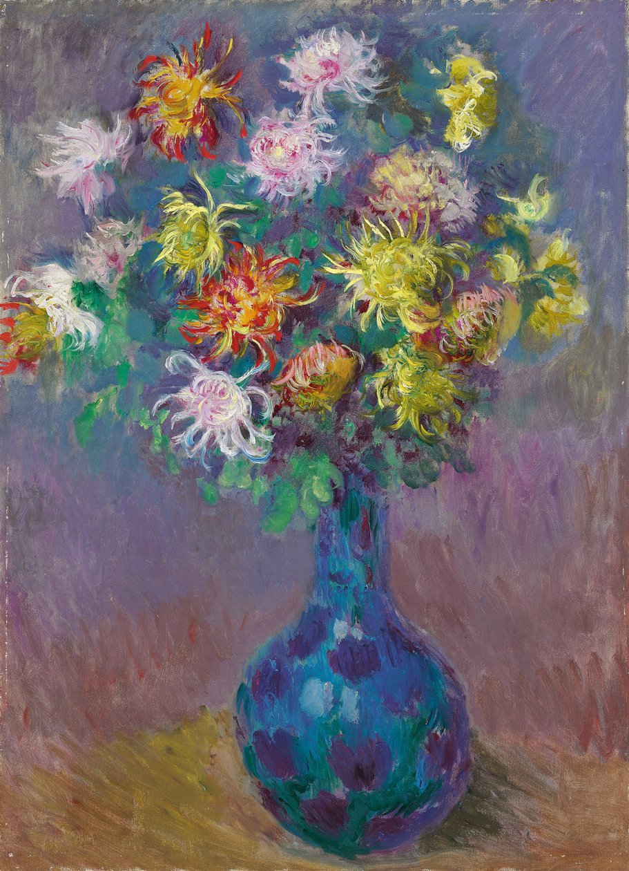 Vas med krysantemum, 1882 av Claude Monet