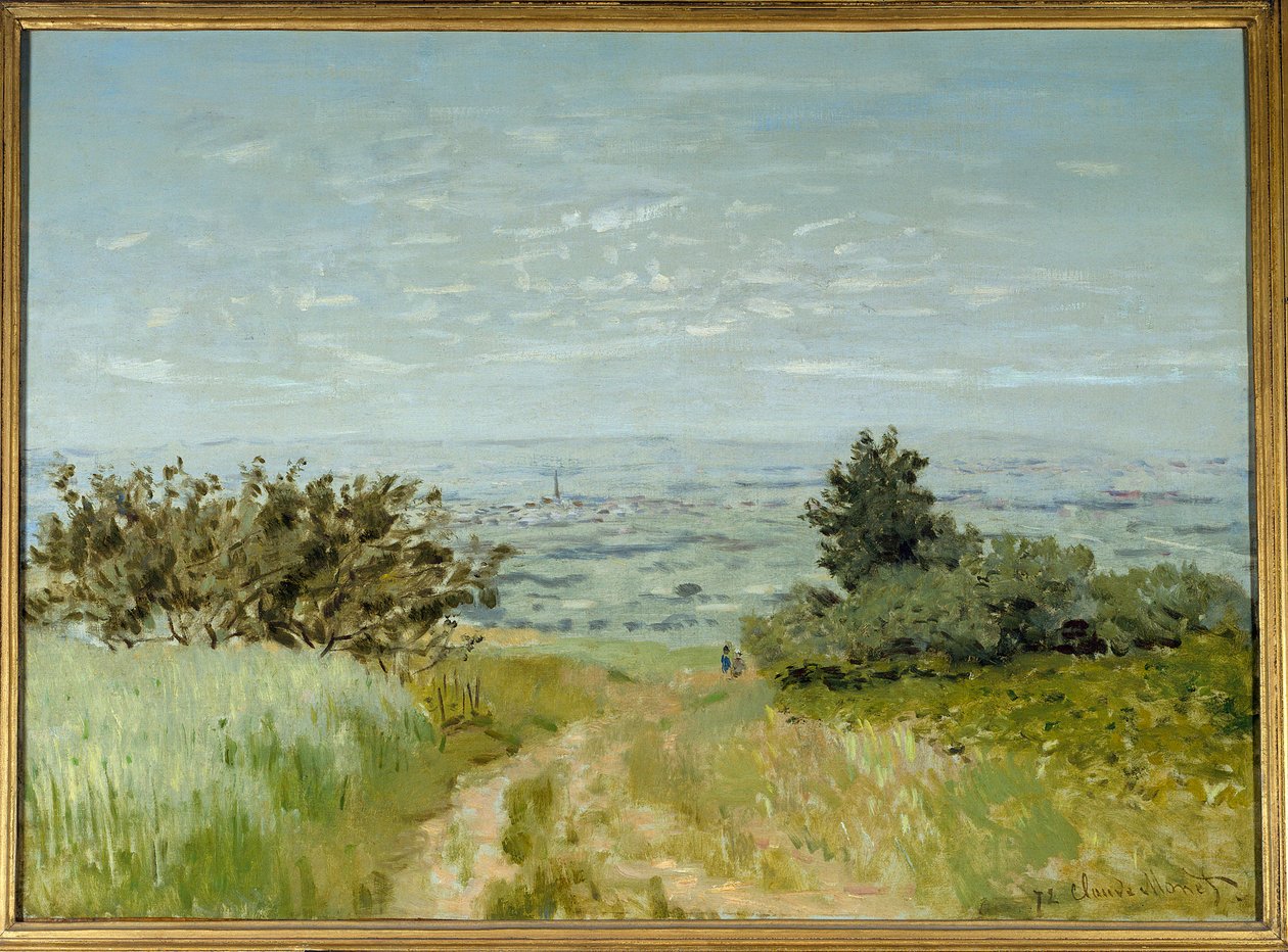 Utsikt från slätten till Argenteuil, Sannois sluttningar 1872. Målning av Claude Monet (1840-1926) av Claude Monet