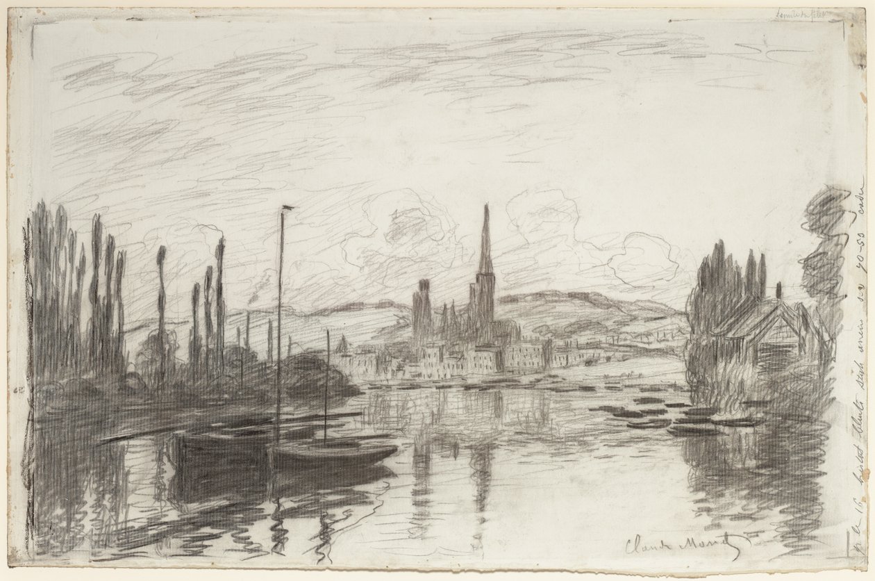 Utsikt över Rouen av Claude Monet