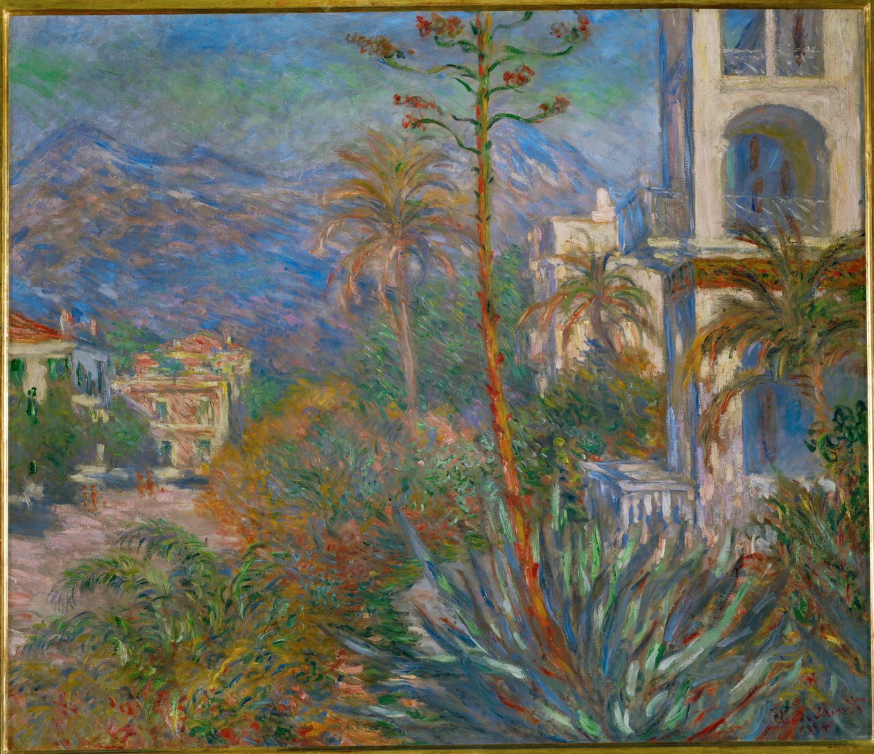 Villas at Bordighera, Italien (olja på duk) av Claude Monet