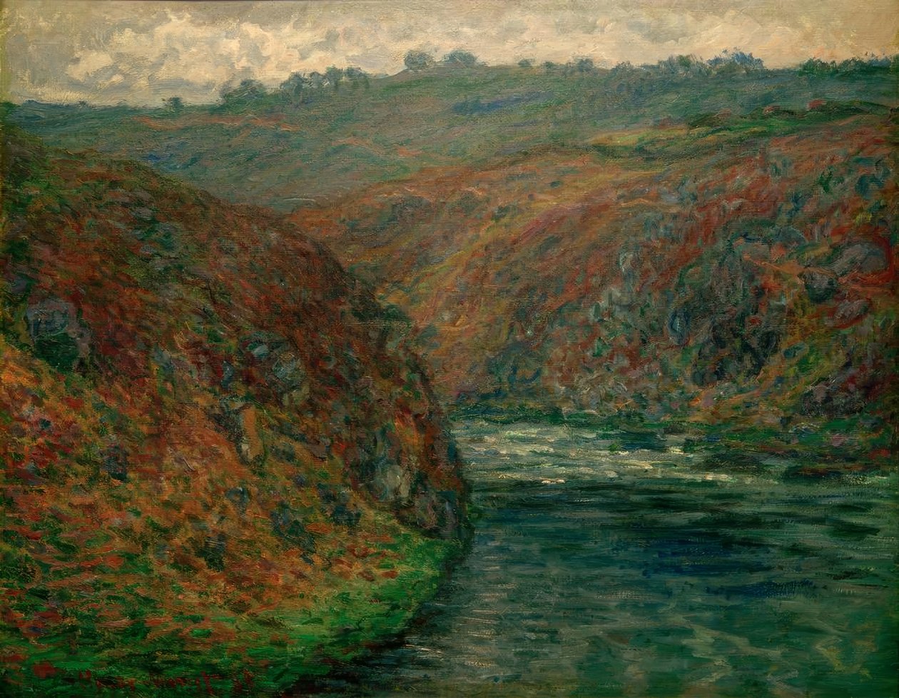 Utsikt över Creuse, mörkt väder av Claude Monet