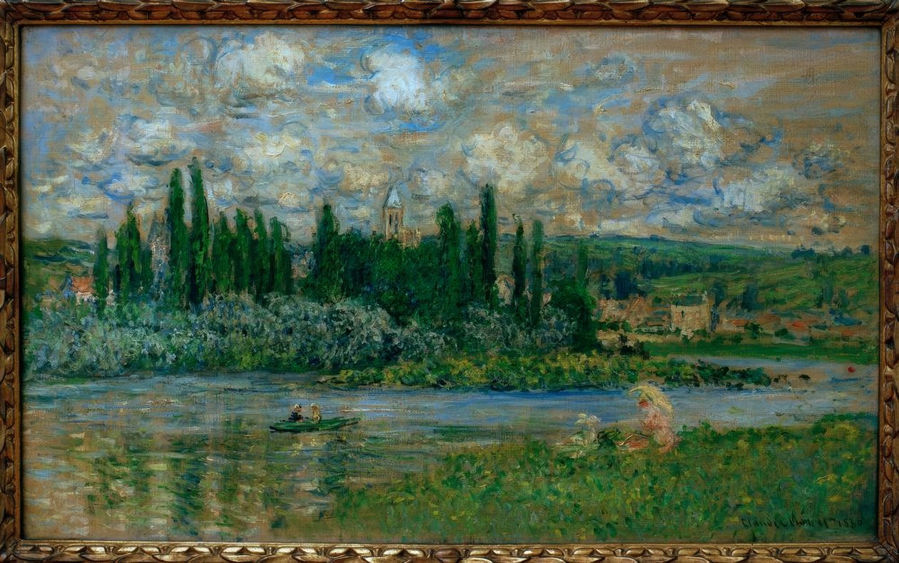 Vue de Vetheuil (Utsikt över Vetheuil sur Seine) av Claude Monet