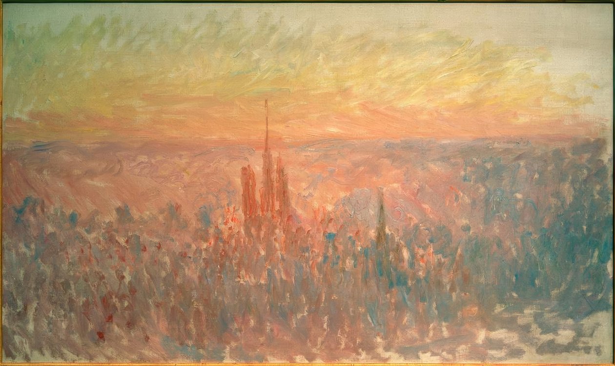 Översikt över Rouen av Claude Monet