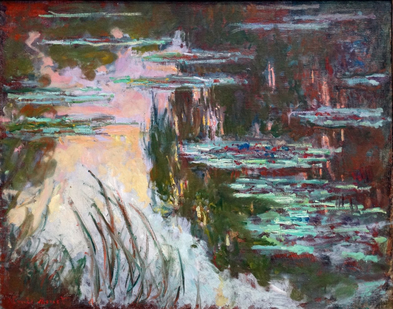 Näckrosor, solnedgång av Claude Monet