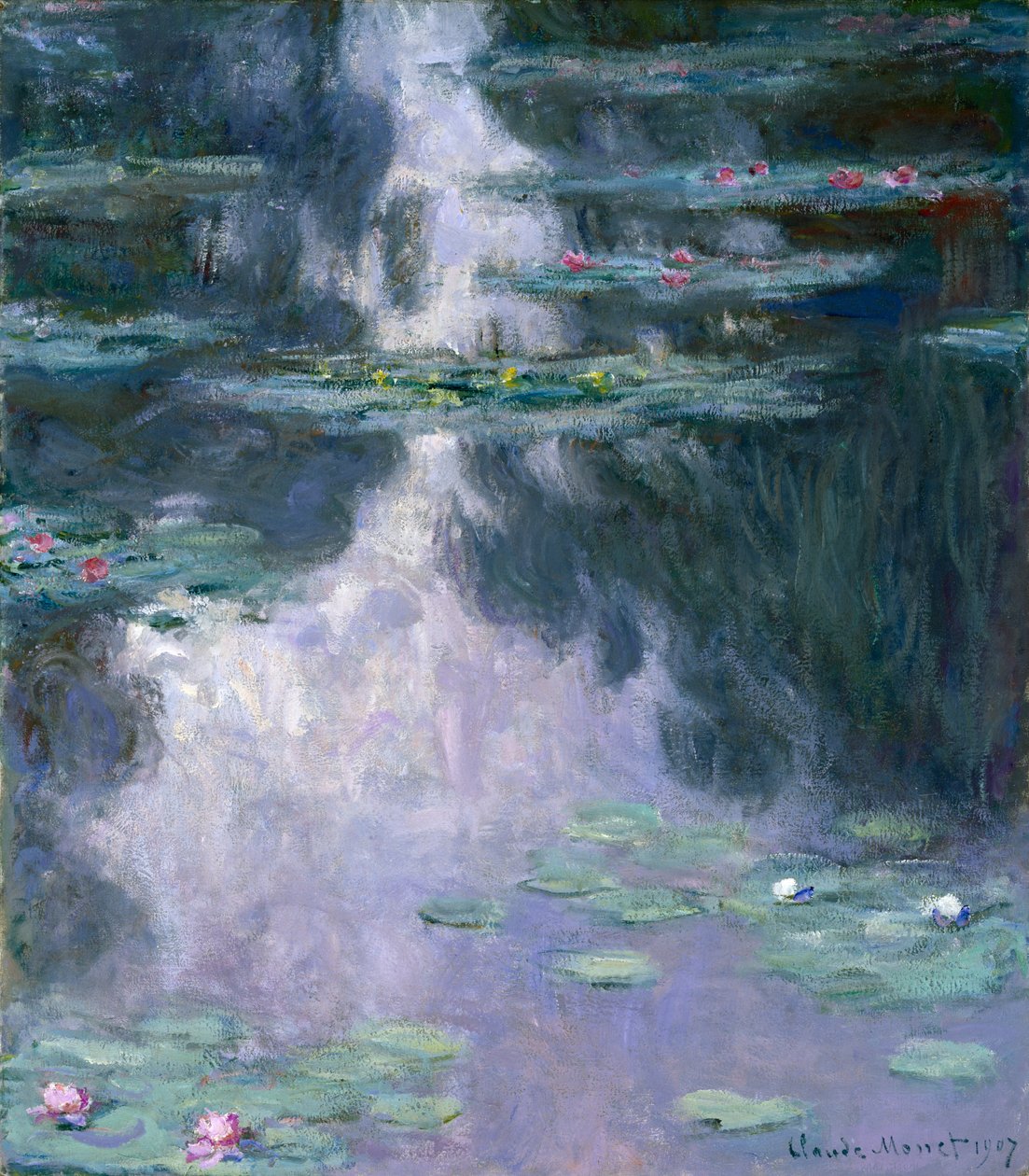 Näckrosor (Nympheas) 1907 (olja på duk) av Claude Monet