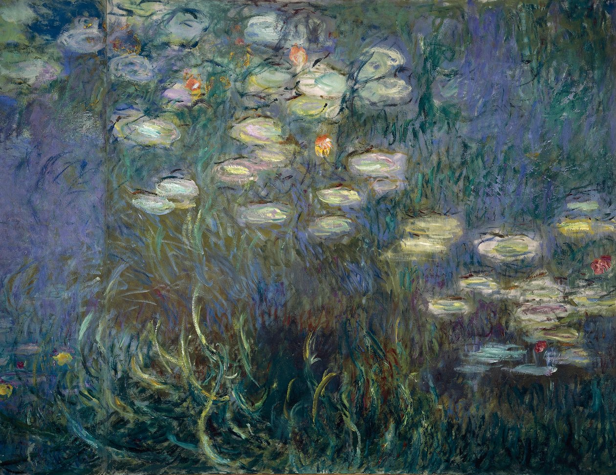 Näckrosor (detalj) (olja på duk) av Claude Monet