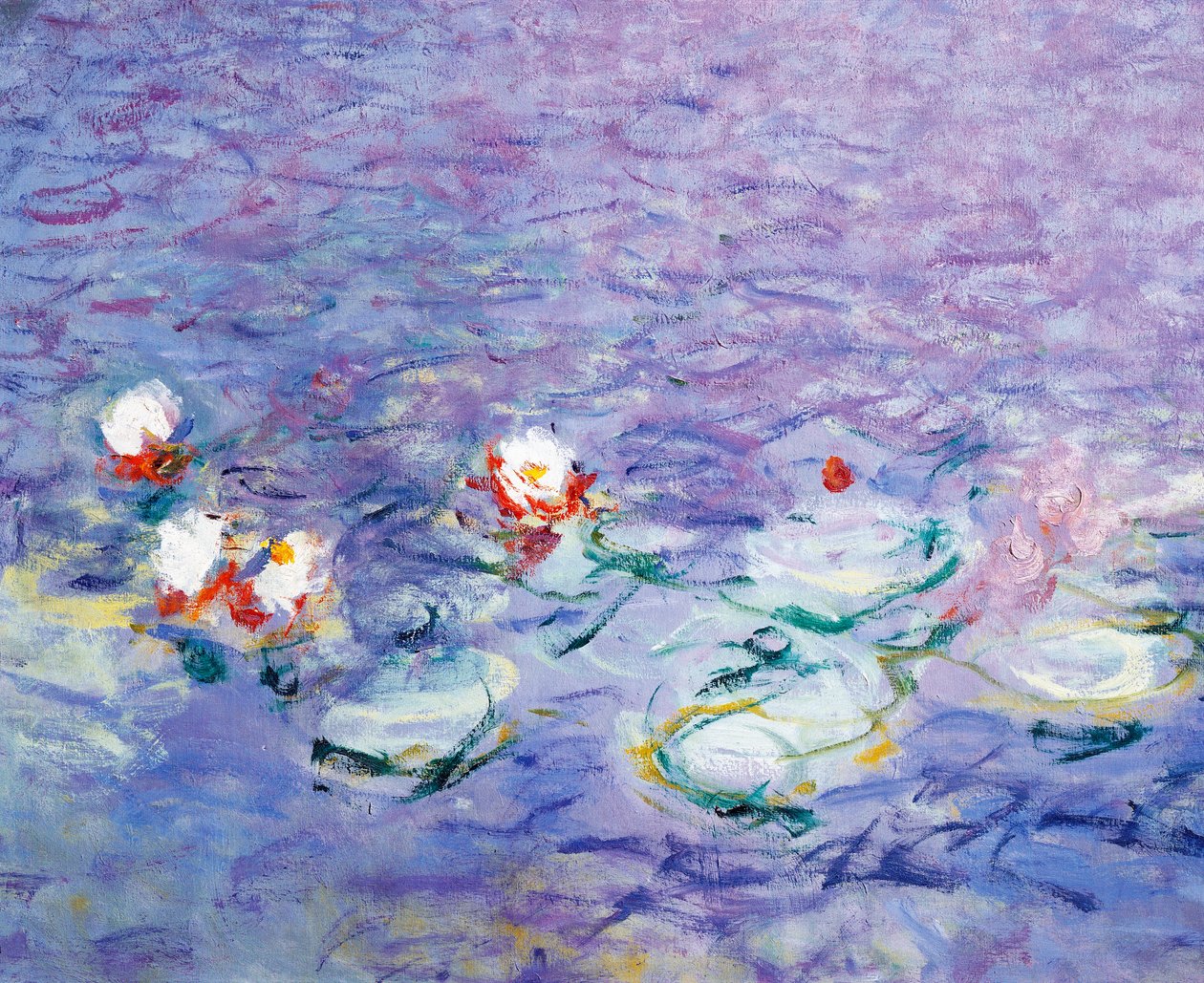 Näckrosor, av Claude Monet, detalj av Claude Monet