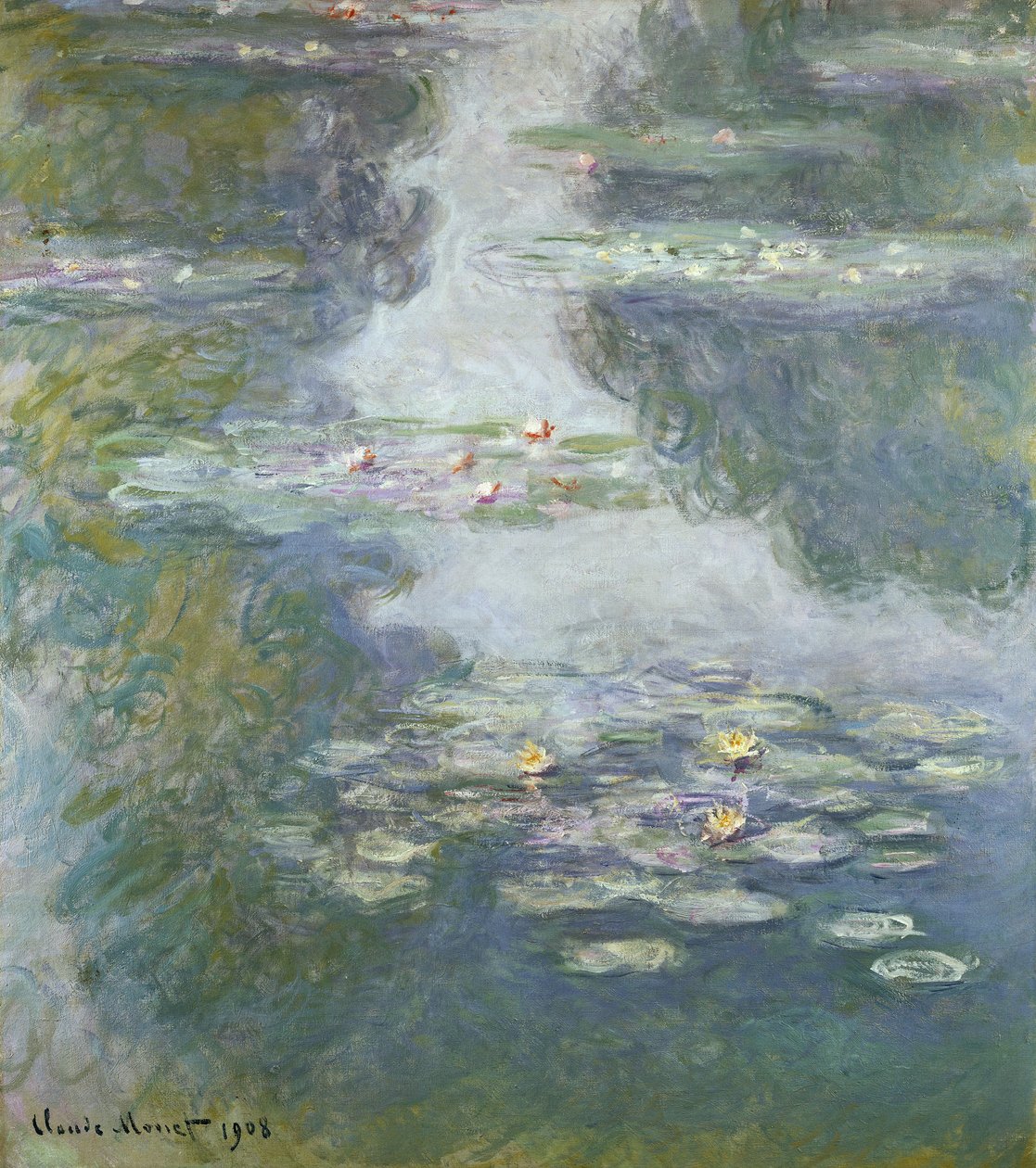 Näckrosor, Nympheas, 1908 av Claude Monet