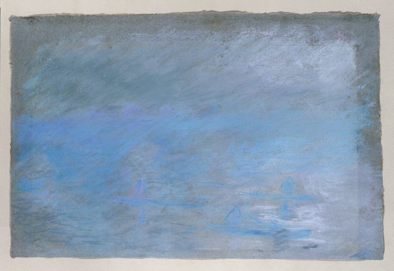 Waterloo-bron i dimma, 1901 av Claude Monet