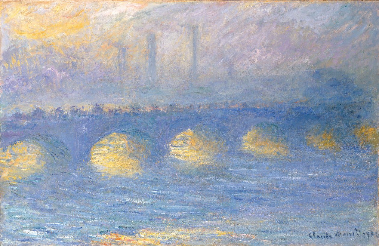 Waterloo Bridge, mulet, 1904 av Claude Monet
