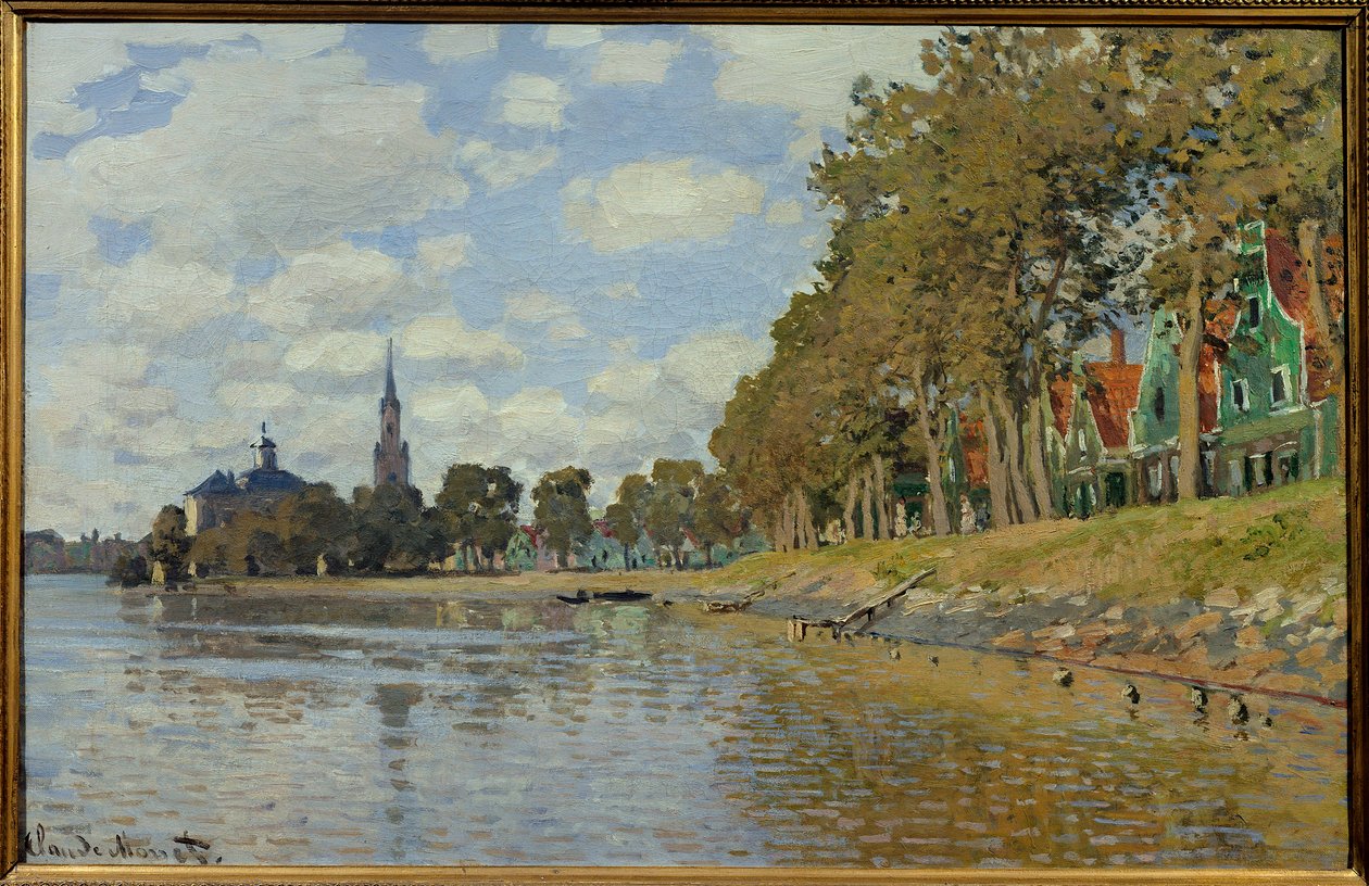 Zaandam. 1871. (0,48 x 0,73 cm) Holländskt landskap. Olja på duk av Claude Monet (1840-1926). Musee d