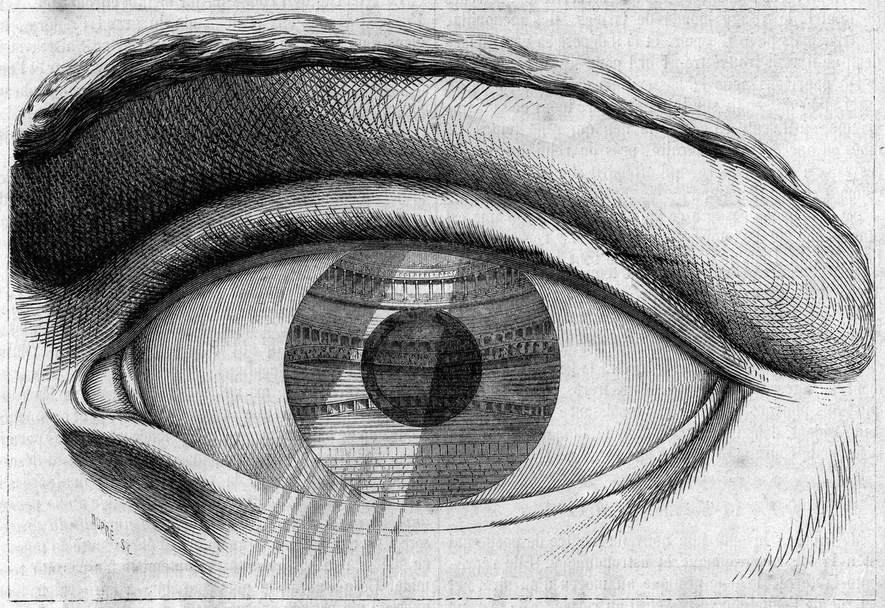 En blick på teatern i Besancon av Claude Nicolas Ledoux (1736-1806). av Claude Nicolas Ledoux