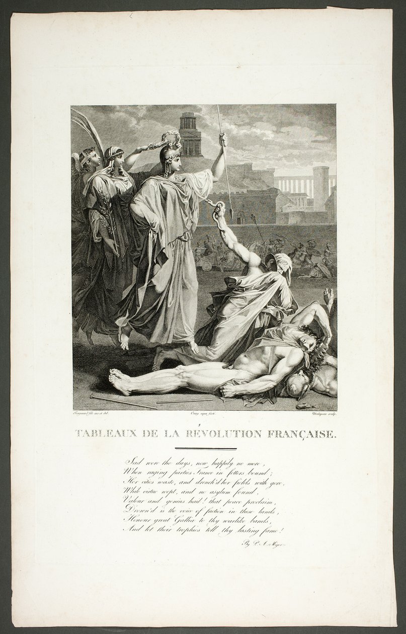 Frontispiz till serien Tableaux de la révolution française av Claude Nicolas Malapeau