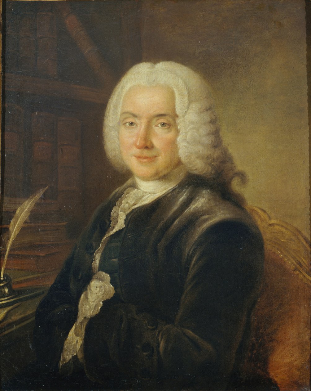 Porträtt av Charles-Jean-François Hénault 1685-1770, ca 1730. av Claude Pougin de Saint Aubin