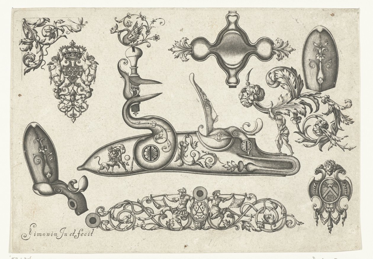 Tio motiv Plusieurs pieces et ornaments Darquebuzerie (serietitel) av Claude Simonin