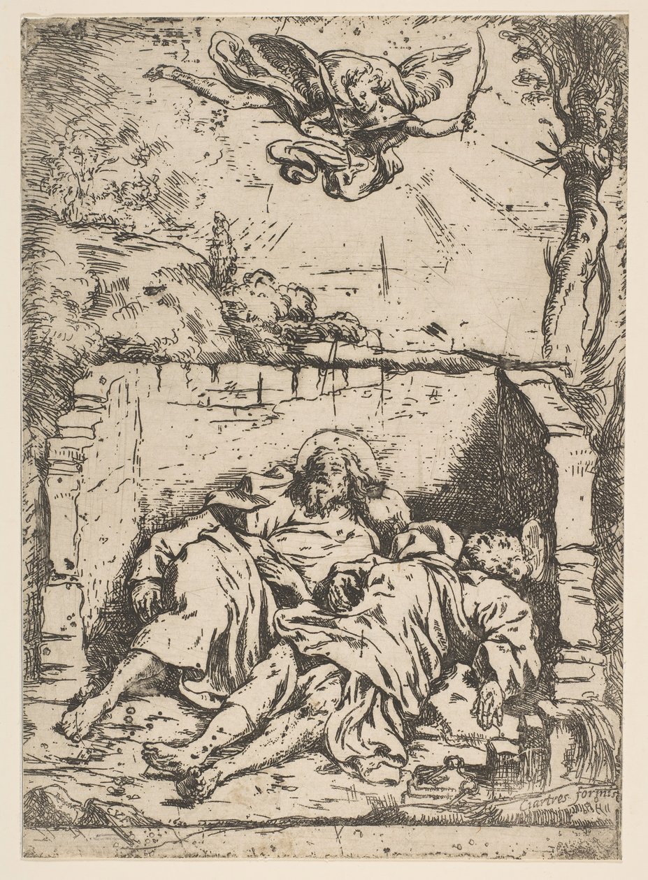 St. Peter och St. Pauls död Saint Peter och Saint Paul i graven, 1600-talet. av Claude Vignon