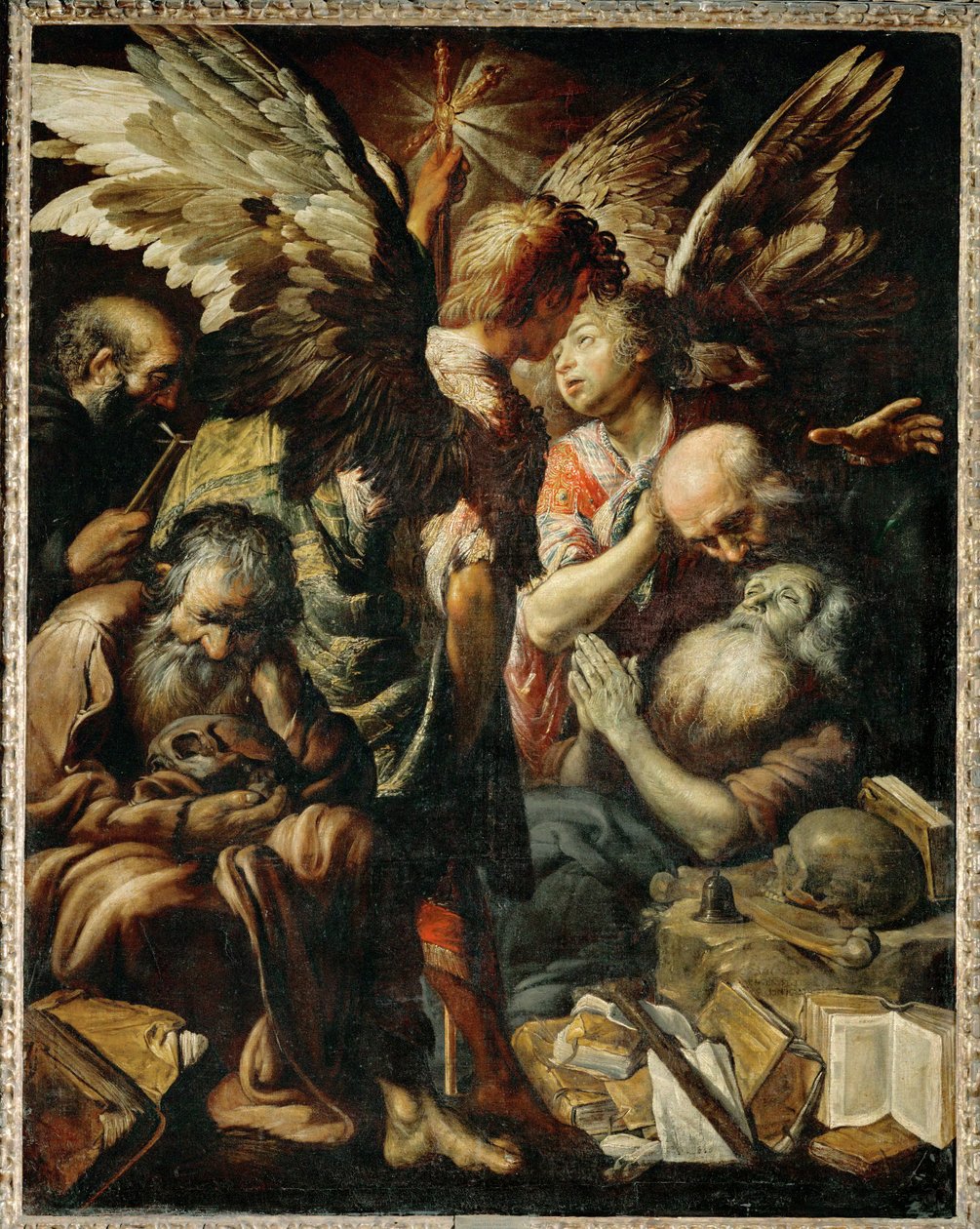 La mort de Saint Antoine - Den helige Antonius död. av Padua ... av Claude Vignon
