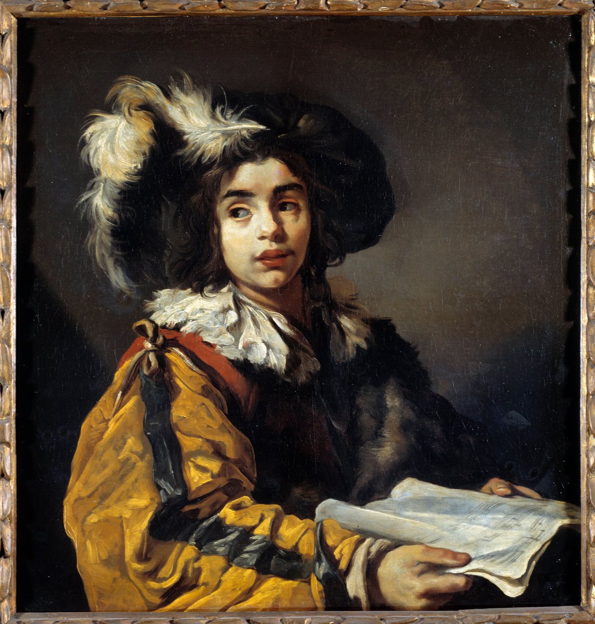 Den unga sångaren Målning av Claude Vignon (1593-1670) 1600-talets sön. 0,95x0,9m av Claude Vignon