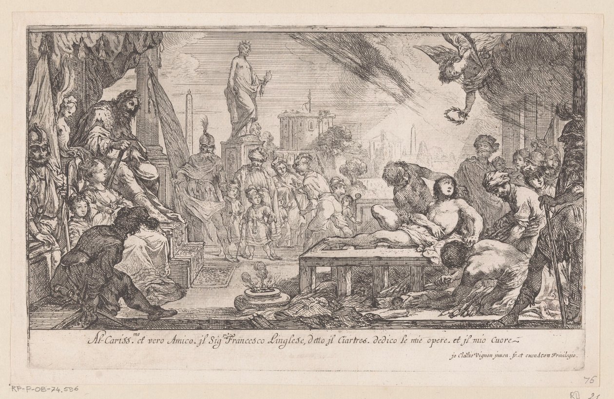 Saint Lawrences martyrskap av Claude Vignon