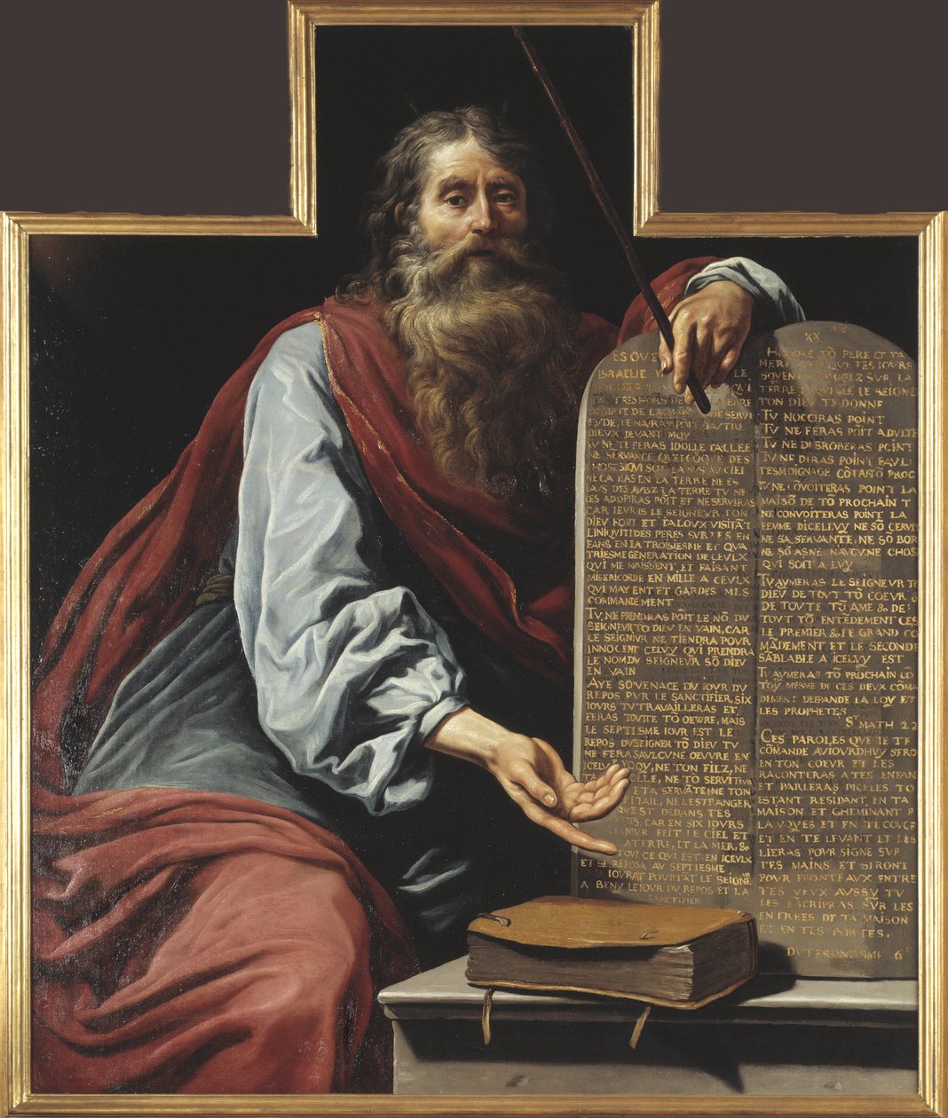 Moses och de tio budorden - Moses med de tio budorden, av Claude Vignon (1593-1670). Olja på duk. Mått: 160x131,5cm. Nationalmuseum Stockholm av Claude Vignon