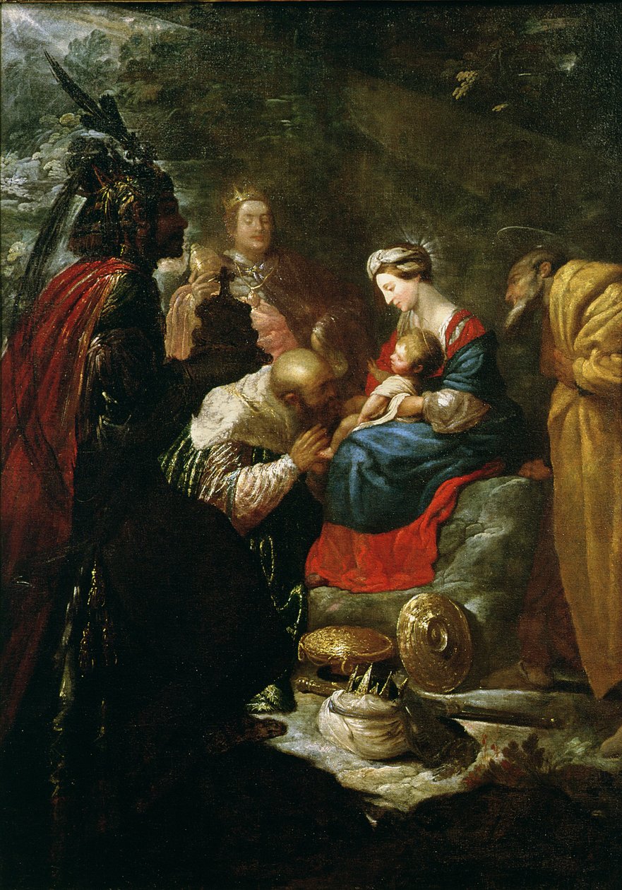 The Adoration of the Magi, c.1619 av Claude Vignon