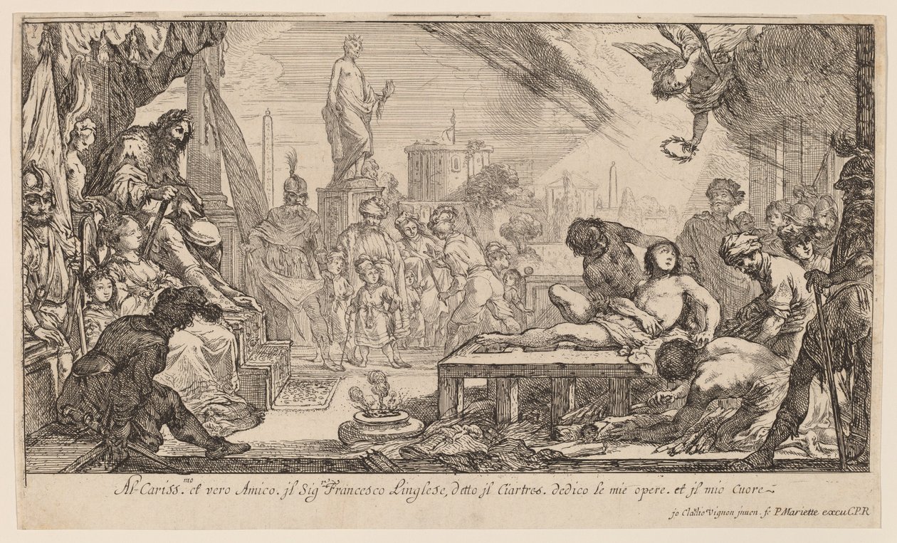 Saint Lawrences martyrskap av Claude Vignon